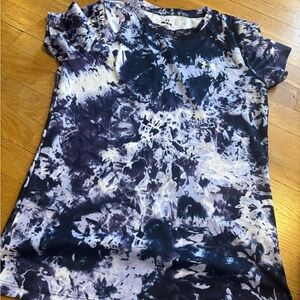 Under Armour Women’s Tie-Dye Short Sleeve Tee - Navy & White